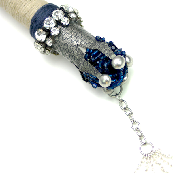 Ice Queen Rare Albino Mongolian Horse Hair Flogger