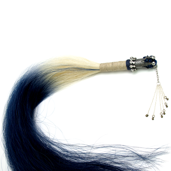 Ice Queen Rare Albino Mongolian Horse Hair Flogger